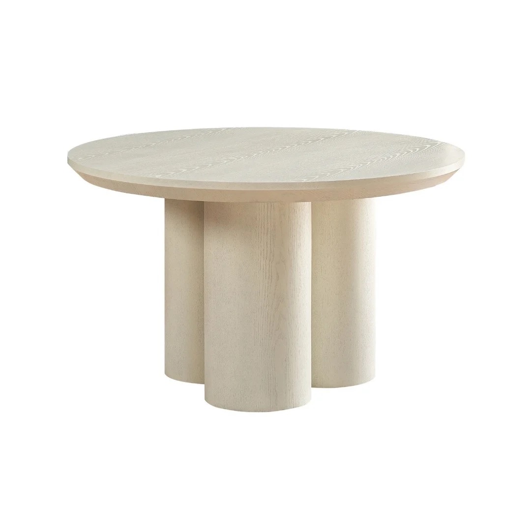 ROYAL DINNING TABLE 130 Ø CREAM VENEER PLAIN