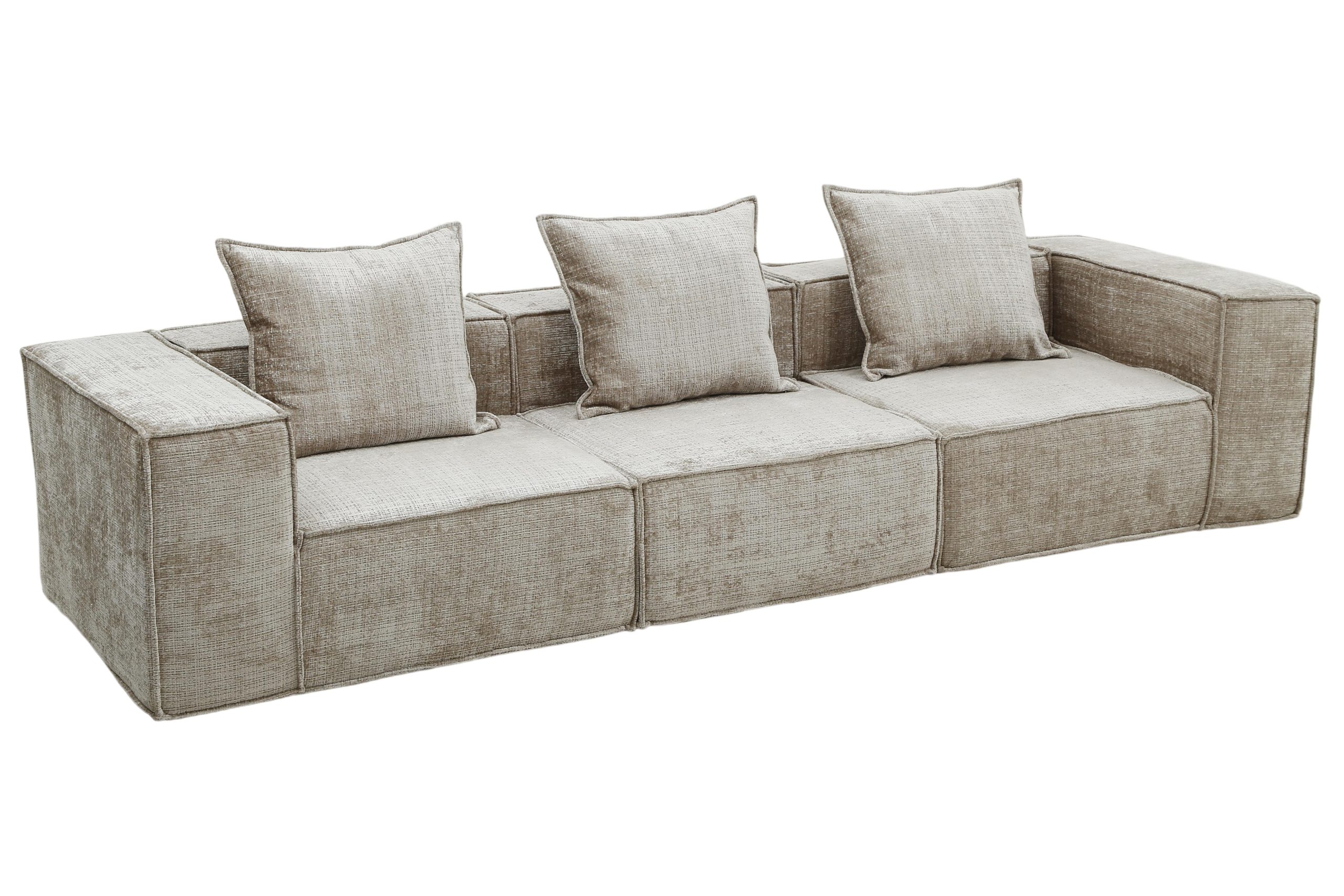 Boneless Sofa Nomad Three Seater Cream