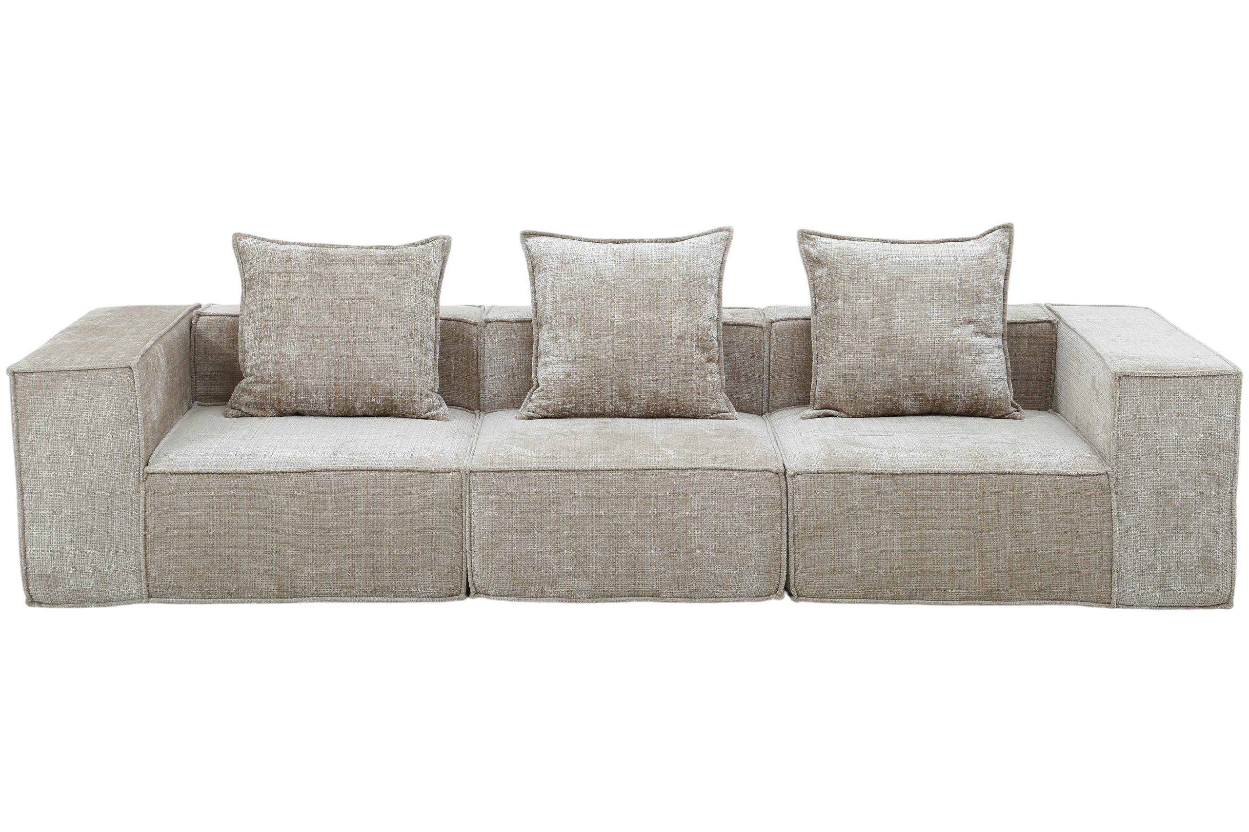Boneless Sofa Nomad Three Seater Cream 2