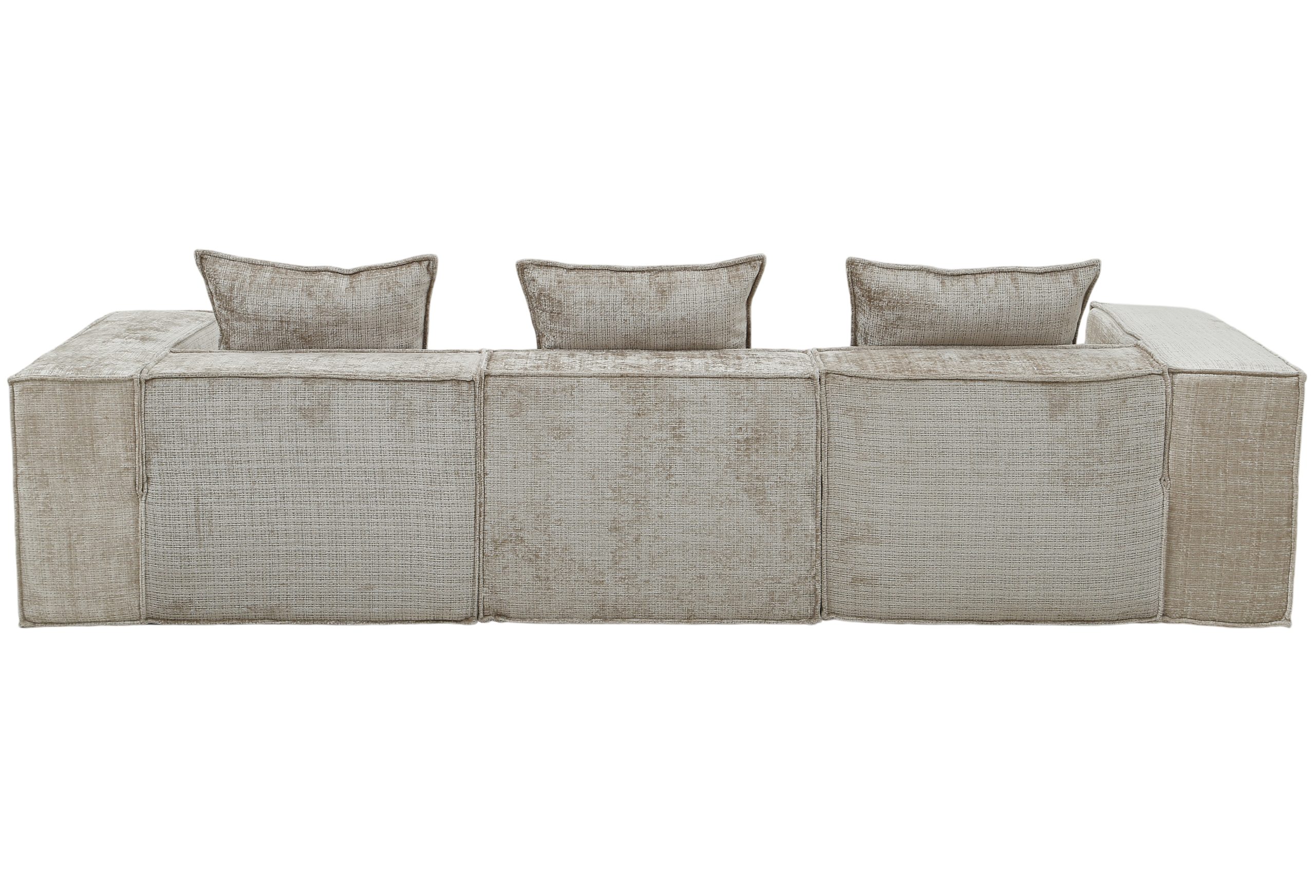 Boneless Sofa Nomad Three Seater + Ottoman Cream 7